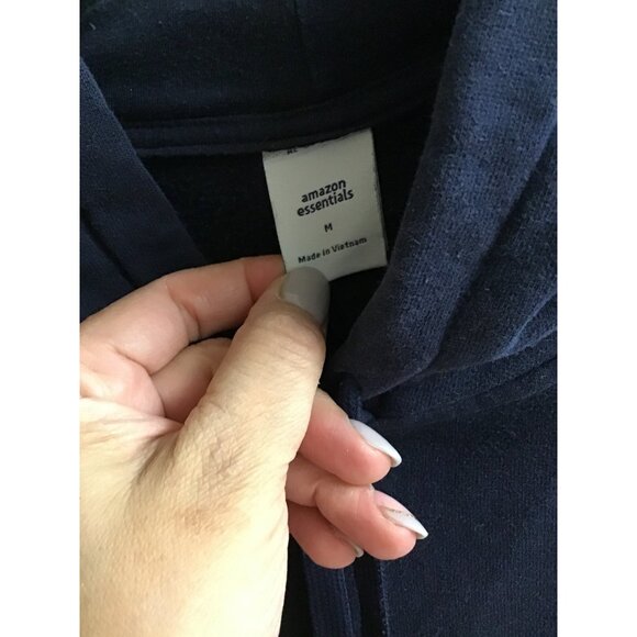 AMAZON ESSENTIALS- WOMENS NAVY PULLOVER HOODIE KANGAROO POCKET SIZE MEDIUM - Picture 3 of 6